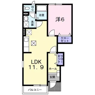 サニーヒルズ【1階】の間取り