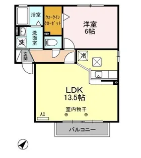 ウェルセレクションWest館【1階】の間取り