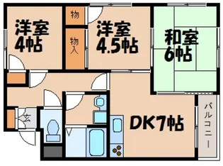 コーポ府南【2階】の間取り