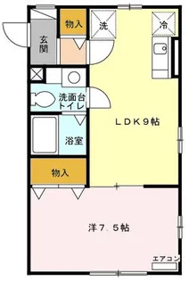 新潟県新潟市西区西小針台2【アパート】の間取り