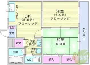 ハイデンスカトー【2階】の間取り
