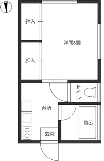 コーポ伊田【1階】の間取り