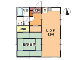 オーシャンビュー湯川【2階】の間取り