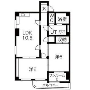 モアナヒルズ一社【3階】の間取り
