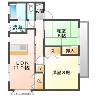 ウィンディア新涯【2階】の間取り