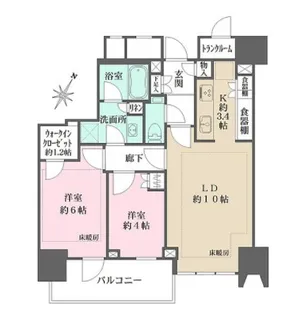 東京都港区高輪1【マンション】の間取り