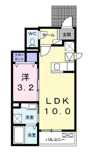 愛知県豊明市三崎町中ノ坪【アパート】の間取り