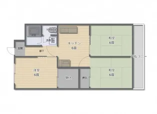 片山マンション【1階】の間取り