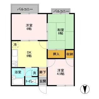 埼玉県上尾市五番町【アパート】の間取り