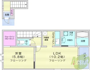 ヴィラ・ルピナス【2階】の間取り