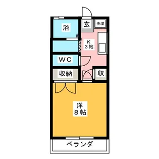 サウスタウン【1階】の間取り