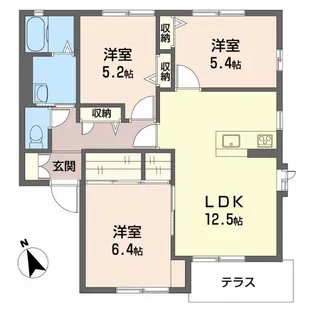 ファミーユ上宇部【2階】の間取り