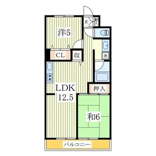 飯田マンション【1階】の間取り