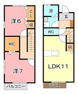 岡山県総社市総社2【一戸建】の間取り