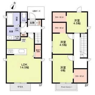 東京都杉並区荻窪1【一戸建】の間取り