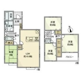 千葉県流山市おおたかの森南2【一戸建】の間取り