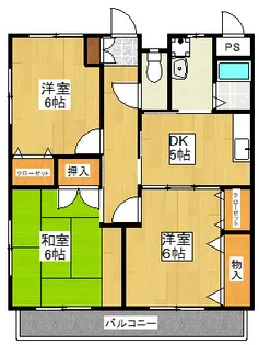 グリーンハイツB【1階】の間取り