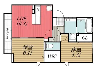 千葉県東金市台方【アパート】の間取り