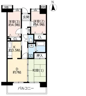 UR戸田【3階】の間取り