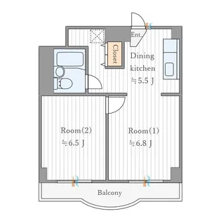 ジェムHILL’S【3階】の間取り