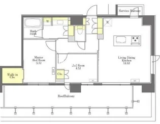 プライムメゾン浅草橋【13階】の間取り