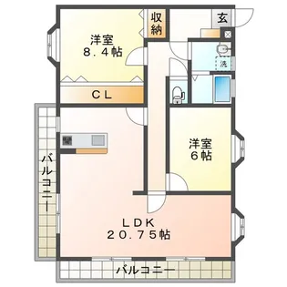 ロイヤルヒルズ【3階】の間取り