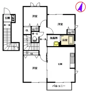 メゾン古閑中【2階】の間取り