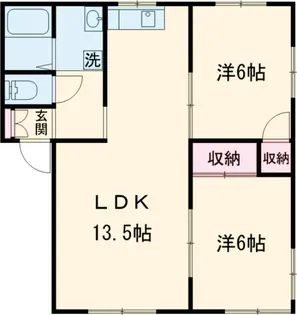 サニーサイドコートB棟【1階】の間取り