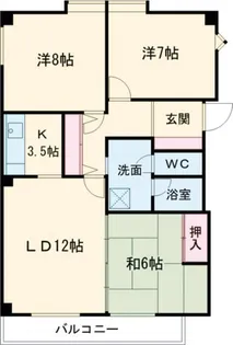 大阪府堺市西区浜寺船尾町西2【マンション】の間取り