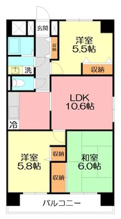 神奈川県厚木市愛甲3【マンション】の間取り