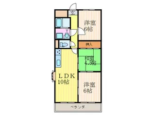 メロディハイム長岡京【3階】の間取り