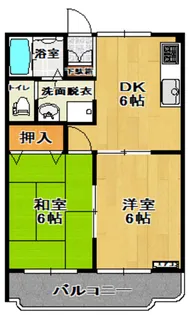 グリーンシティ秀喜【1階】の間取り