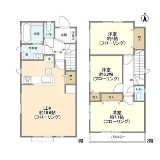 千葉県船橋市金杉7【一戸建】の間取り