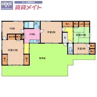 三重県津市丸之内【一戸建】の間取り