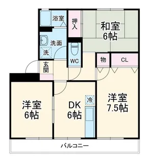 ヴァンベール冨士【3階】の間取り