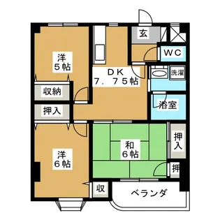 プライムハイツR・K【5階】の間取り