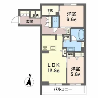 シャーメゾンステージ神明【1階】の間取り