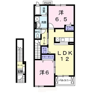 アルメリアA【2階】の間取り