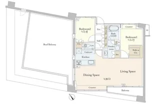 パークホームズ目黒ザレジデンス【9階】の間取り