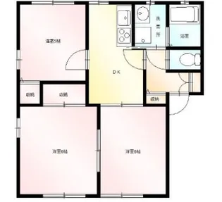 ロワール久保田B【2階】の間取り