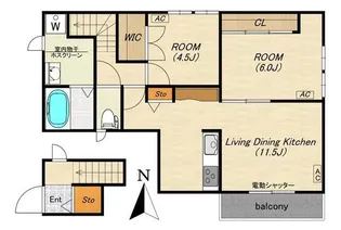シュガーハイム【2階】の間取り