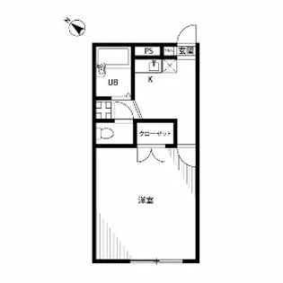 東京都青梅市友田町2【アパート】の間取り