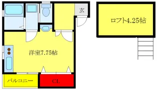 フラッツ泉II【1階】の間取り