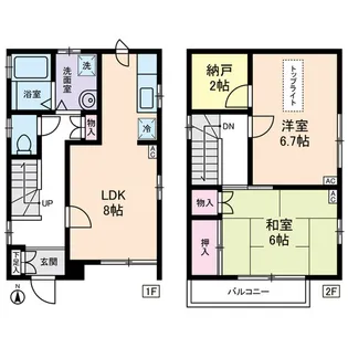 東京都杉並区松庵1【一戸建】の間取り