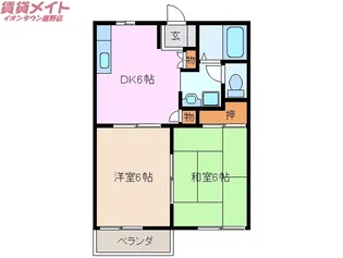 じゅねすしろやま B棟【2階】の間取り