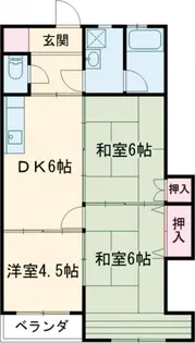 コーポ菊川【4階】の間取り