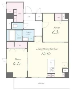 東京都国立市東1【マンション】の間取り