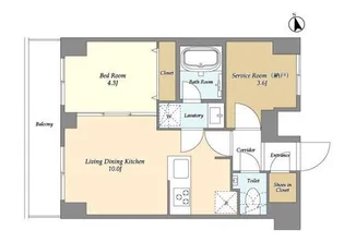 Augusta Residence大森【8階】の間取り