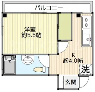 旗の台OKハイツ【4階】の間取り