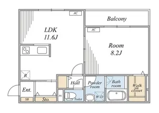 東京都町田市玉川学園7【アパート】の間取り